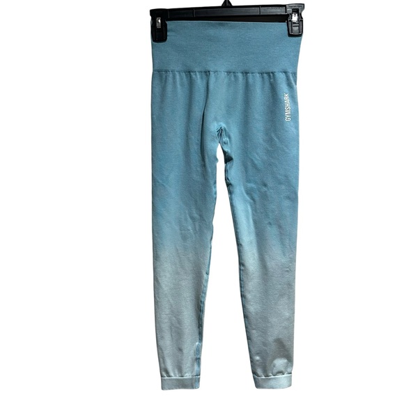Gymshark Womens Seamless Leggings Ombré Blue Compression Activewear Size Small - Picture 2 of 12